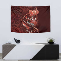 Personalised All Red New Zealand Darts Tapestry Aoteroa Fern Maori Galaxy Style LT14 - Polynesian Pride