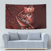 Personalised All Red New Zealand Darts Tapestry Aoteroa Fern Maori Galaxy Style LT14 - Polynesian Pride