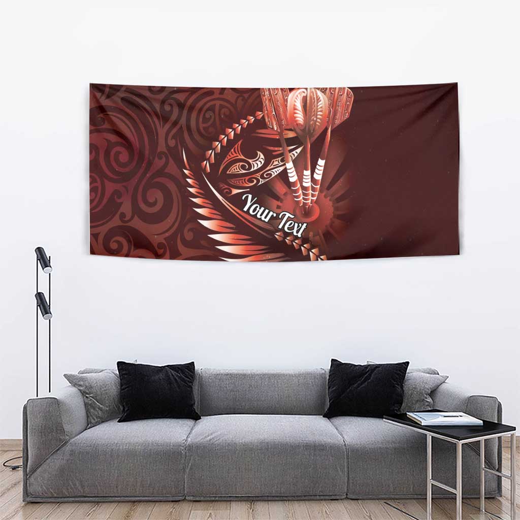 Personalised All Red New Zealand Darts Tapestry Aoteroa Fern Maori Galaxy Style LT14 - Polynesian Pride