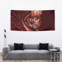 Personalised All Red New Zealand Darts Tapestry Aoteroa Fern Maori Galaxy Style LT14 - Polynesian Pride