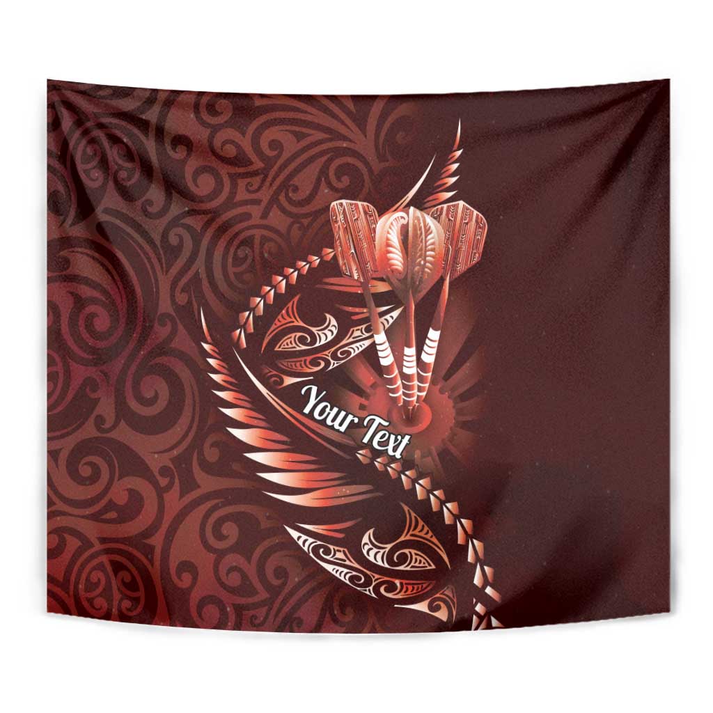 Personalised All Red New Zealand Darts Tapestry Aoteroa Fern Maori Galaxy Style LT14 - Polynesian Pride