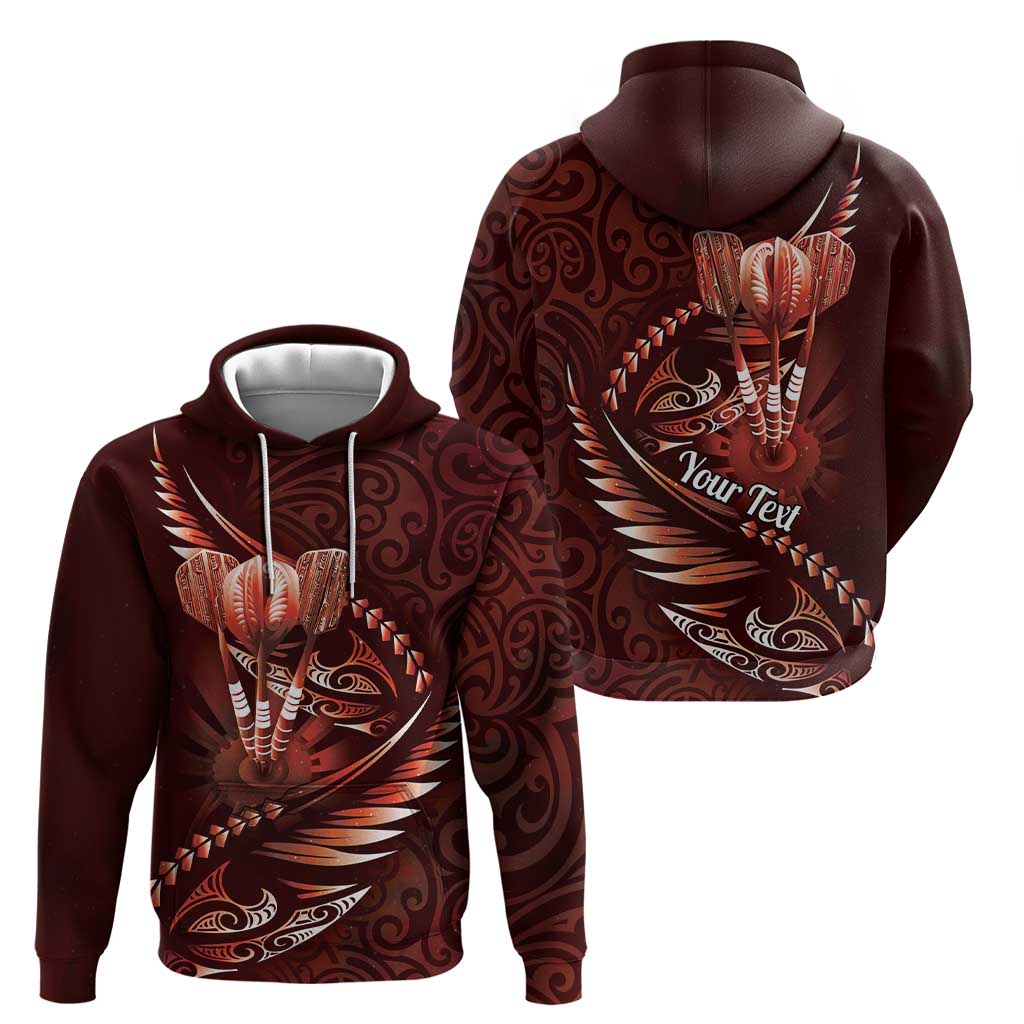 Personalised All Red New Zealand Darts Zip Hoodie Aoteroa Fern Maori Galaxy Style LT14 - Polynesian Pride