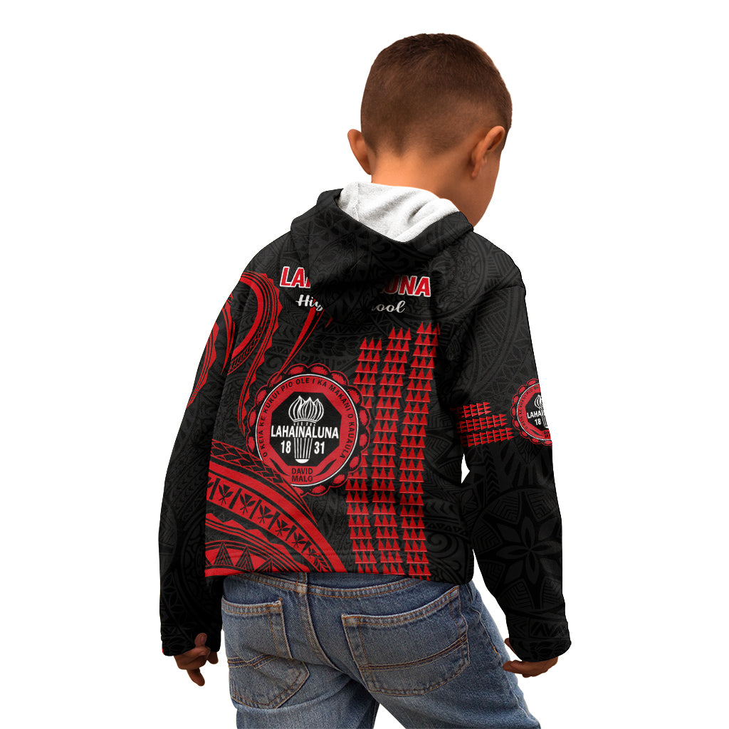 Hawaii Lahainaluna High School Kid Hoodie Polynesian Kakau Pattern LT14 - Polynesian Pride