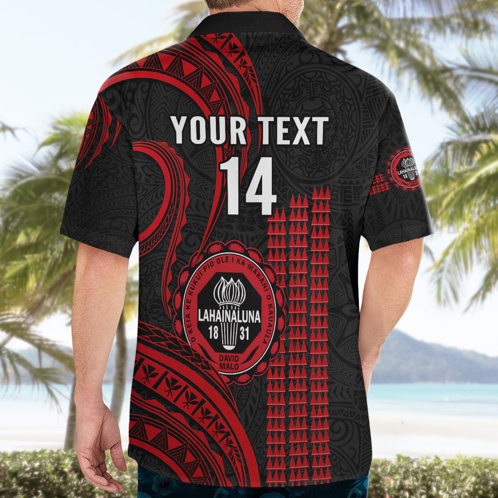Personalised Hawaii Lahainaluna High School Hawaiian Shirt Polynesian Kakau Pattern LT14 - Polynesian Pride
