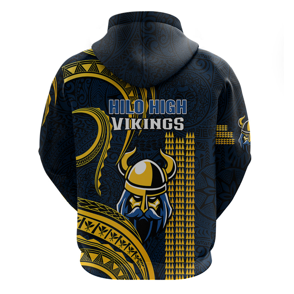 Hawaii Hilo High School Hoodie Vikings Polynesian Kakau Pattern LT14 - Polynesian Pride