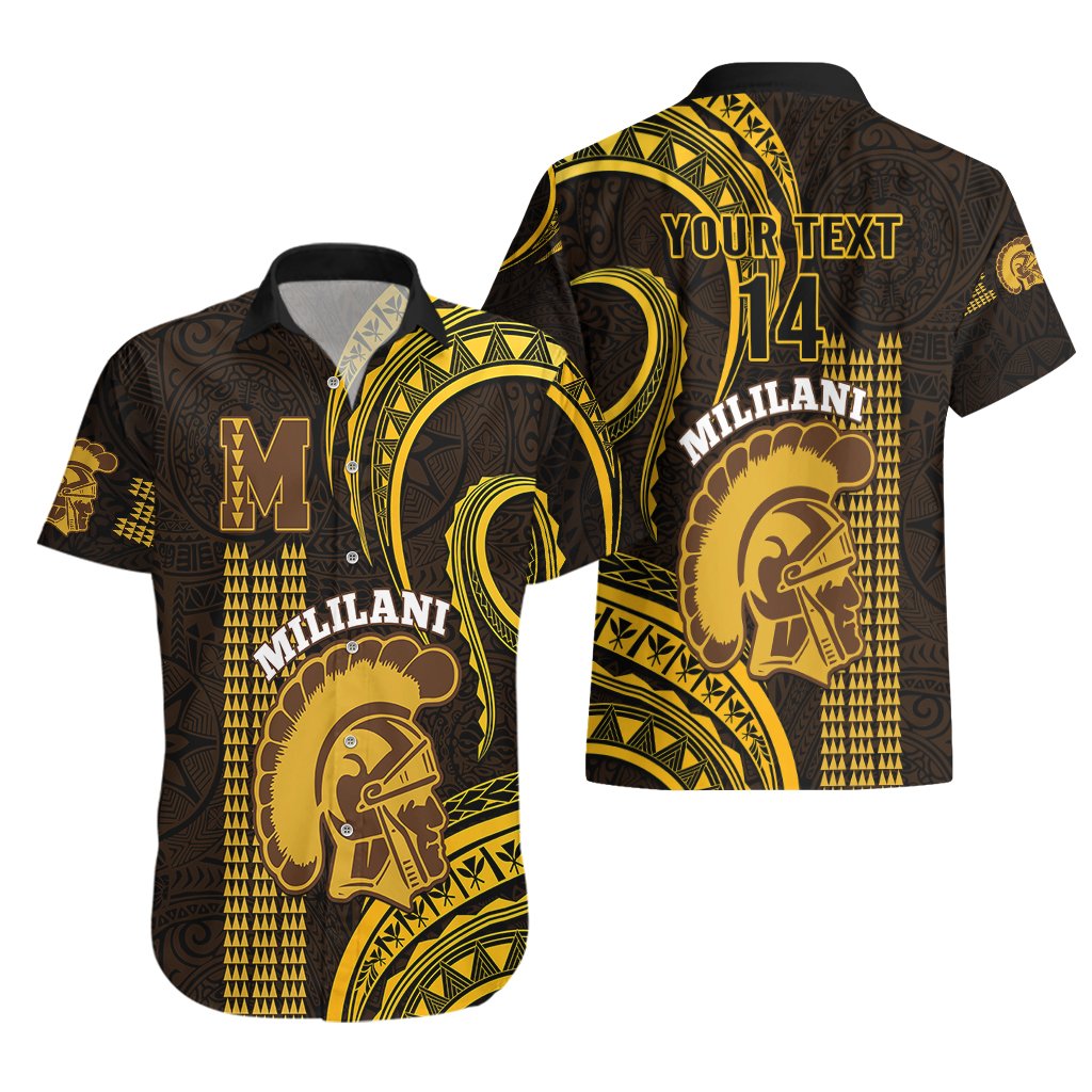 Personalised Hawaii Mililani High School Hawaiian Shirt Polynesian Kakau Pattern LT14 - Polynesian Pride