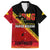 Papua New Guinea Family Matching Summer Maxi Dress and Hawaiian Shirt Independen Stet bilong Papua Niugini Unique Version LT14 Dad's Shirt - Short Sleeve Red - Polynesian Pride