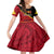 Papua New Guinea Kid Short Sleeve Dress Independen Stet bilong Papua Niugini Unique Version LT14 KID Red - Polynesian Pride