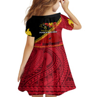 Papua New Guinea Kid Short Sleeve Dress Independen Stet bilong Papua Niugini Unique Version LT14 - Polynesian Pride