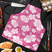 Pink Bula Fiji Masi Hibiscus Seamless Apron