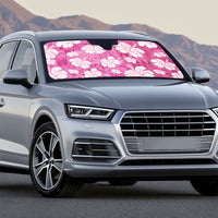 Pink Bula Fiji Masi Hibiscus Seamless Auto Sun Shade