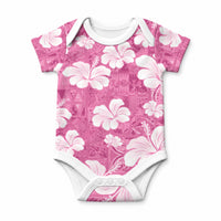 Pink Bula Fiji Masi Hibiscus Seamless Baby Onesie LT14 Pink - Polynesian Pride