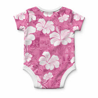 Pink Bula Fiji Masi Hibiscus Seamless Baby Onesie LT14 - Polynesian Pride