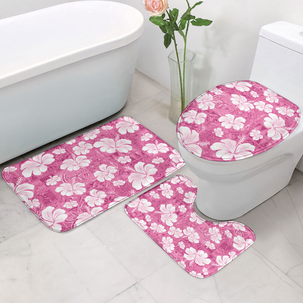 Pink Bula Fiji Masi Hibiscus Seamless Bathroom Set