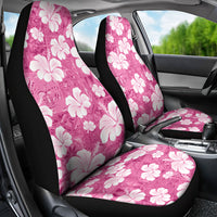 Pink Bula Fiji Masi Hibiscus Seamless Car Seat Cover