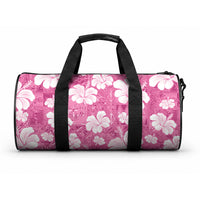 Pink Bula Fiji Masi Hibiscus Seamless Duffle Bag