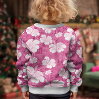 Pink Bula Fiji Masi Hibiscus Seamless Kid Ugly Christmas Sweater