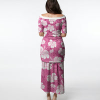 Pink Bula Fiji Masi Hibiscus Seamless Puletasi