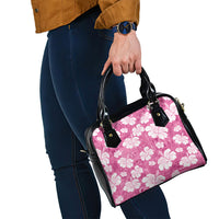 Pink Bula Fiji Masi Hibiscus Seamless Shoulder Handbag