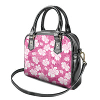 Pink Bula Fiji Masi Hibiscus Seamless Shoulder Handbag
