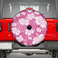 Pink Bula Fiji Masi Hibiscus Seamless Spare Tire Cover