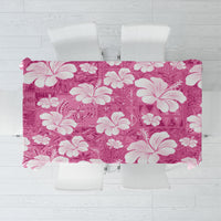 Pink Bula Fiji Masi Hibiscus Seamless Tablecloth