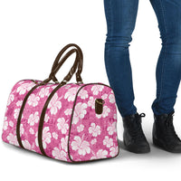 Pink Bula Fiji Masi Hibiscus Seamless Travel Bag