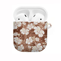 Brown Bula Fiji Masi Hibiscus Seamless AirPods Case