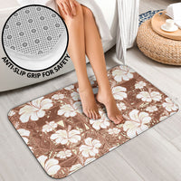Brown Bula Fiji Masi Hibiscus Seamless Bathroom Set