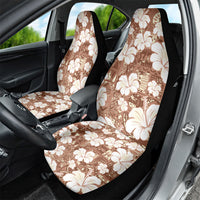 Brown Bula Fiji Masi Hibiscus Seamless Car Seat Cover