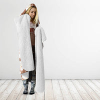 Brown Bula Fiji Masi Hibiscus Seamless Hooded Blanket