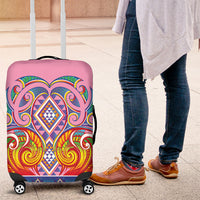 Rainbow Ngaru Taniko With Aotearoa Maori Tattoo Luggage Cover