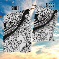 Polynesia Garden Flag Polynesian Tropical Flowers Black Pastel Vibes LT14 - Polynesian Pride