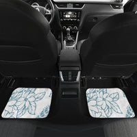 Polynesia Car Mats Polynesian Tropical Flowers Blue Pastel Vibes LT14 - Polynesian Pride