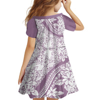 Polynesia Family Matching Puletasi Dress and Hawaiian Shirt Polynesian Tropical Flowers Purple Pastel Vibes LT14 - Polynesian Pride