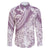 Polynesia Family Matching Puletasi Dress and Hawaiian Shirt Polynesian Tropical Flowers Purple Pastel Vibes LT14 Dad's Shirt - Long Sleeve Purple - Polynesian Pride