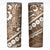 Beige Bula Fiji Skinny Tumbler Fijian Language Week Tapa Cloth - Pastel