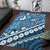 Blue Bula Fiji Area Rug Fijian Language Week Tapa Cloth - Pastel