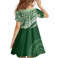 Green Bula Fiji Family Matching Summer Maxi Dress and Hawaiian Shirt Fijian Language Week Tapa Cloth - Pastel LT14 - Polynesian Pride