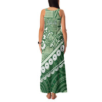 Green Bula Fiji Family Matching Tank Maxi Dress and Hawaiian Shirt Fijian Language Week Tapa Cloth - Pastel LT14 - Polynesian Pride