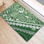 Green Bula Fiji Rubber Doormat Fijian Language Week Tapa Cloth - Pastel