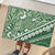 Green Bula Fiji Rubber Doormat Fijian Language Week Tapa Cloth - Pastel