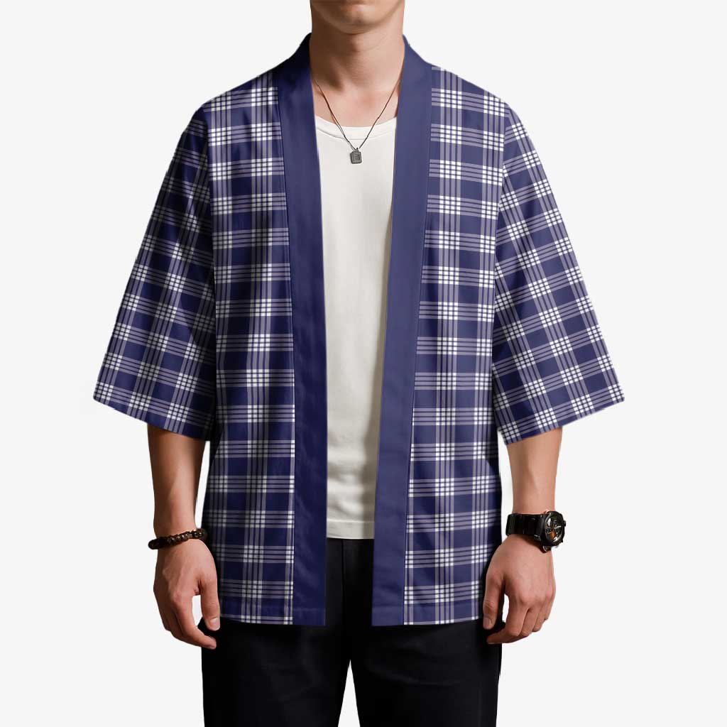 Navy Blue Japanese Palaka Pride Kimono - Polynesian Pride