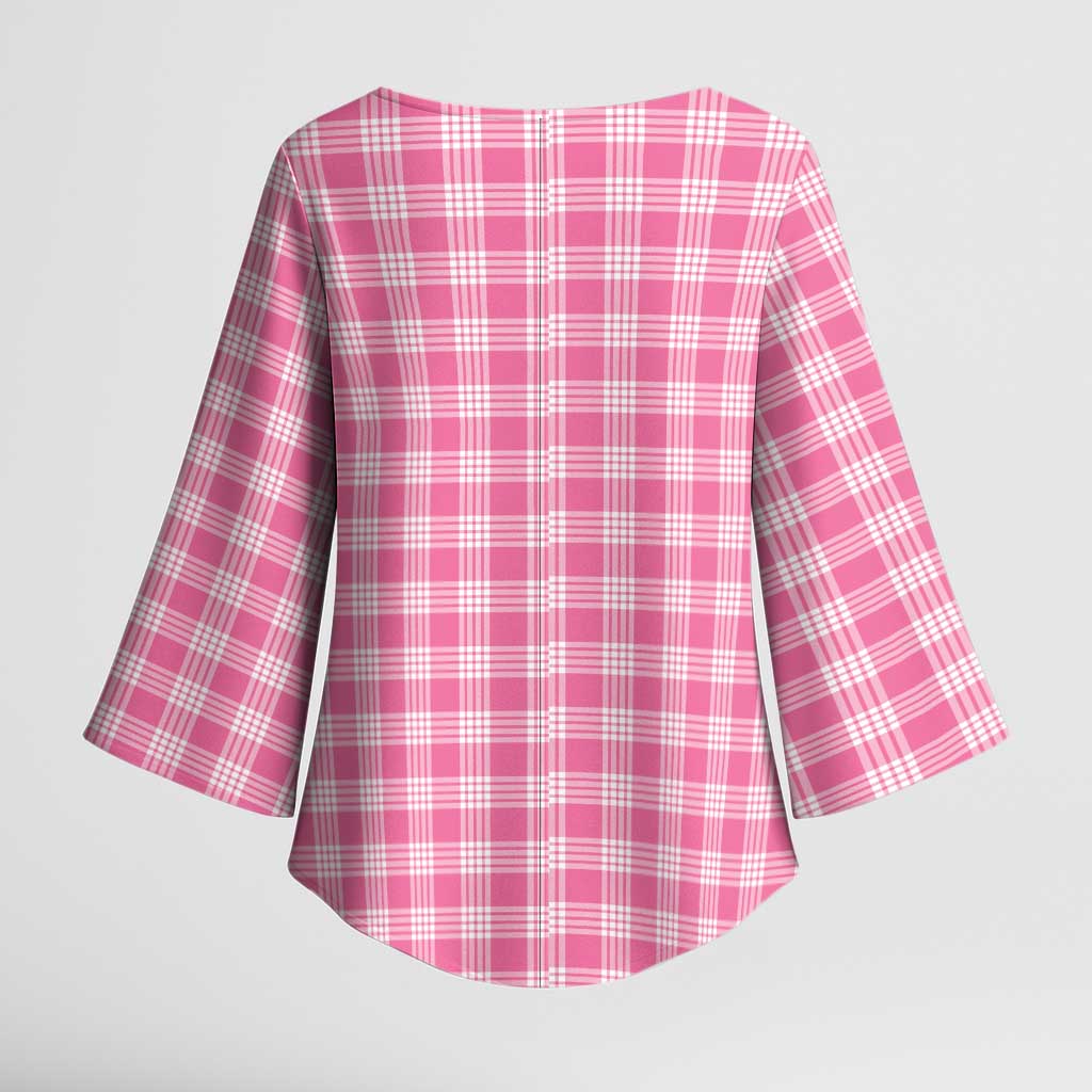 Pink Japanese Palaka Pride Kimono Sleeve Blouse - Polynesian Pride