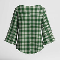 Hunter Green Japanese Palaka Pride Kimono Sleeve Blouse - Polynesian Pride