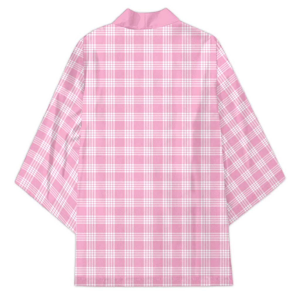 Light Pink Japanese Palaka Pride Kimono - Polynesian Pride