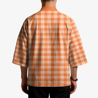 Orange Japanese Palaka Pride Kimono - Polynesian Pride