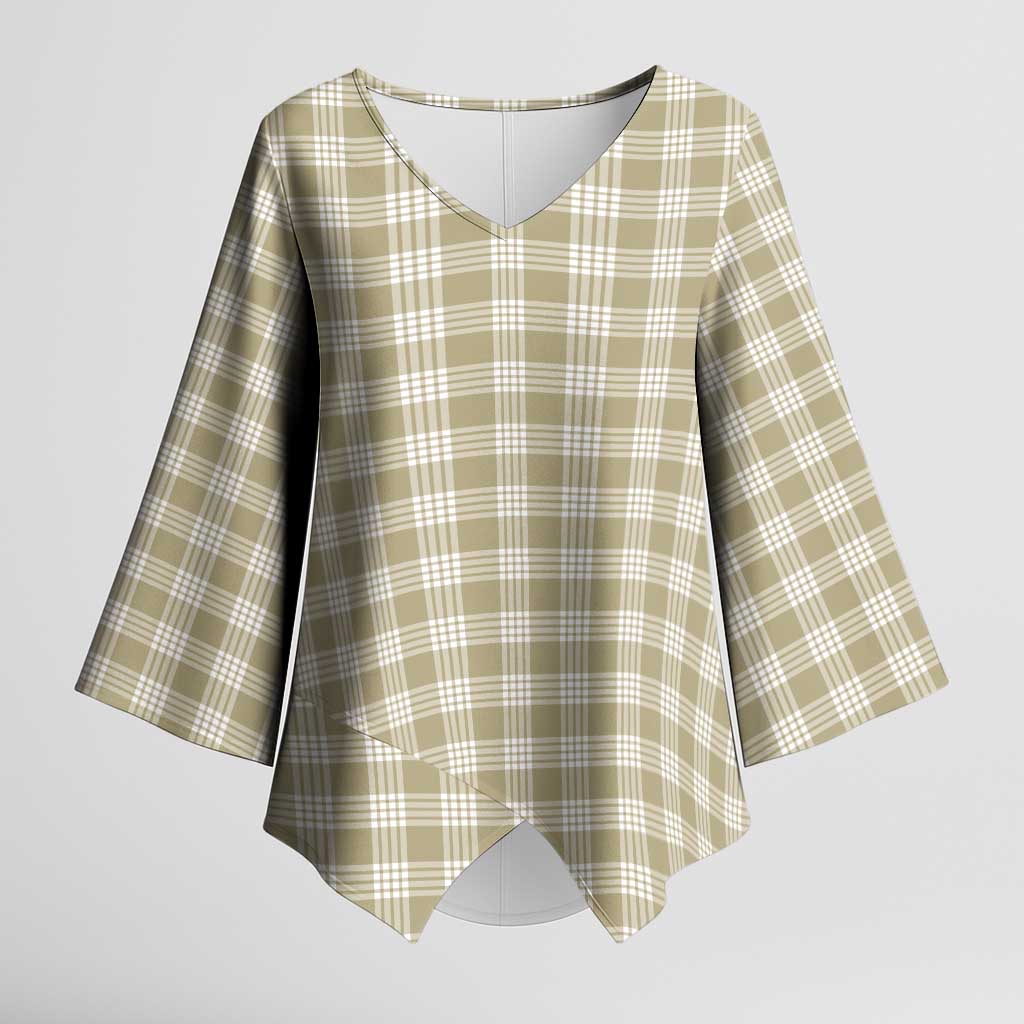 Khaki Japanese Palaka Pride Kimono Sleeve Blouse LT14 Female Khaki - Polynesian Pride