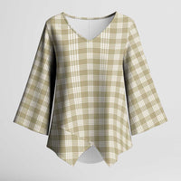 Khaki Japanese Palaka Pride Kimono Sleeve Blouse - Polynesian Pride