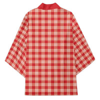 Red Japanese Palaka Pride Kimono - Polynesian Pride